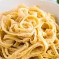 A close-up of the pasta to show the spicy sauce.