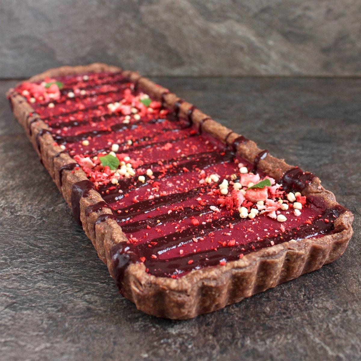 Cherry Tart on an angle.