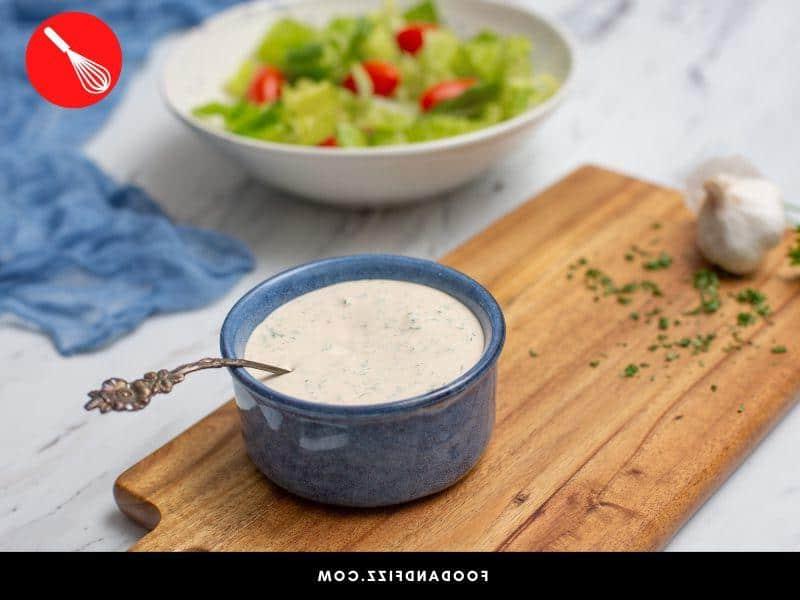 Creamy dressing is mayonnaise-based.