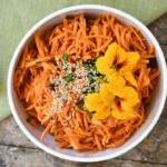 Carrot salad is perfect for potlucks, BBQs and picnics