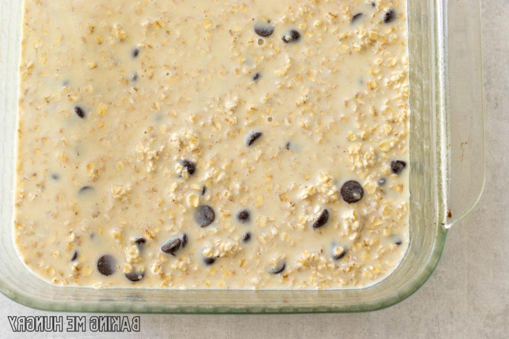 batter in baking dish